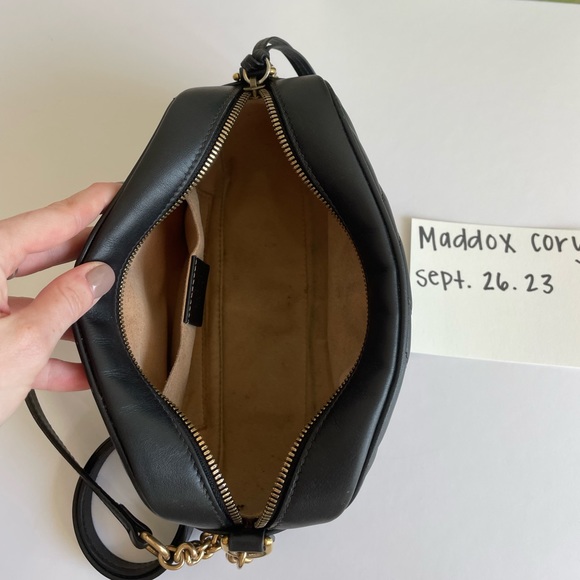 GG MARMONT SMALL SHOULDER BAG BLACK LEATHER - Picture 7 of 14